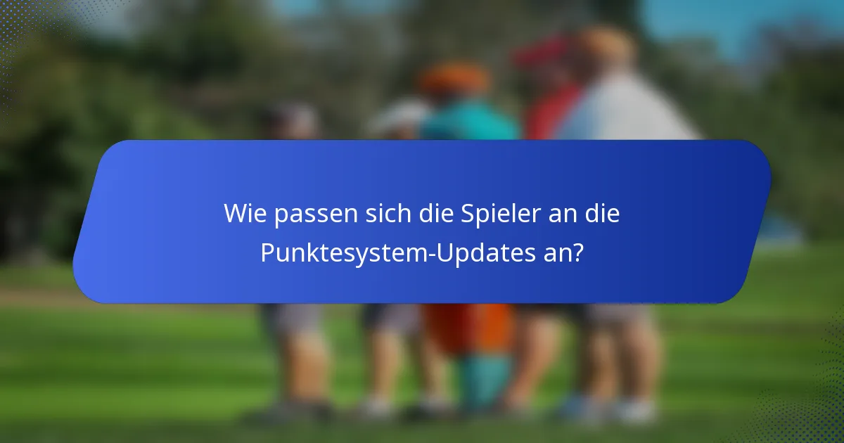 Wie passen sich die Spieler an die Punktesystem-Updates an?