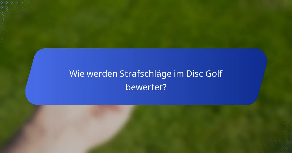 Wie werden Strafschläge im Disc Golf bewertet?